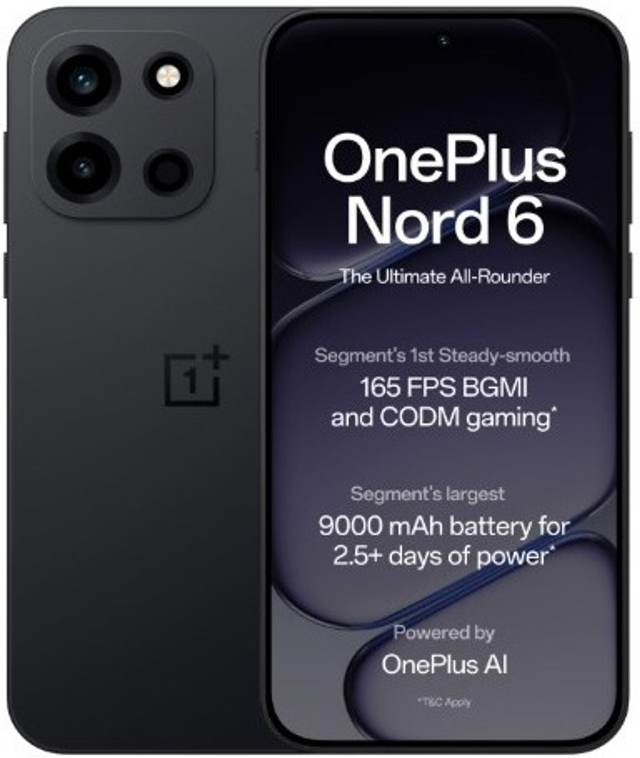 OnePlus Nord 6 256GB 8GB RAM Pitch Black - Image 1