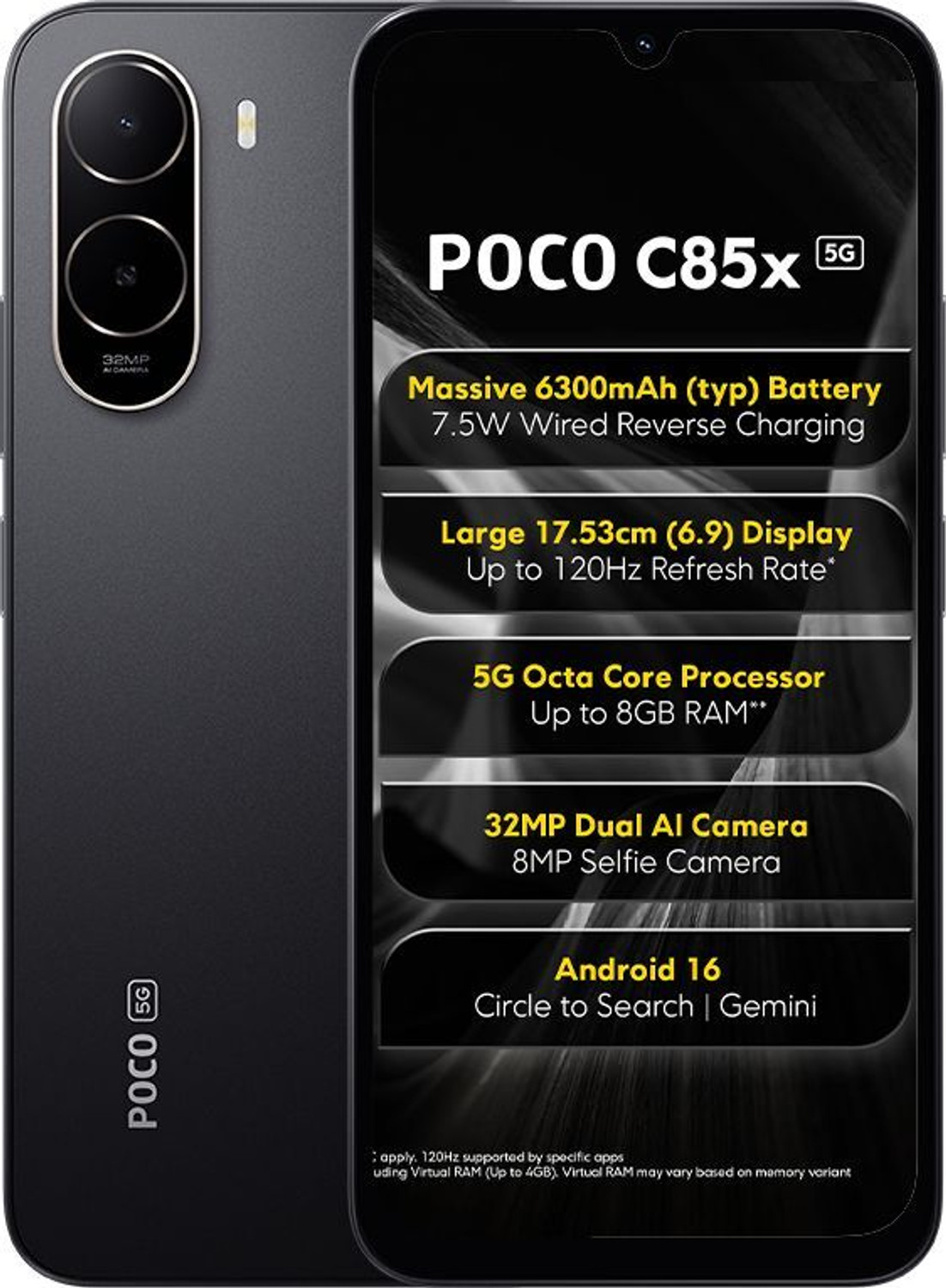 POCO C85x 128GB Elite Black - Image 6