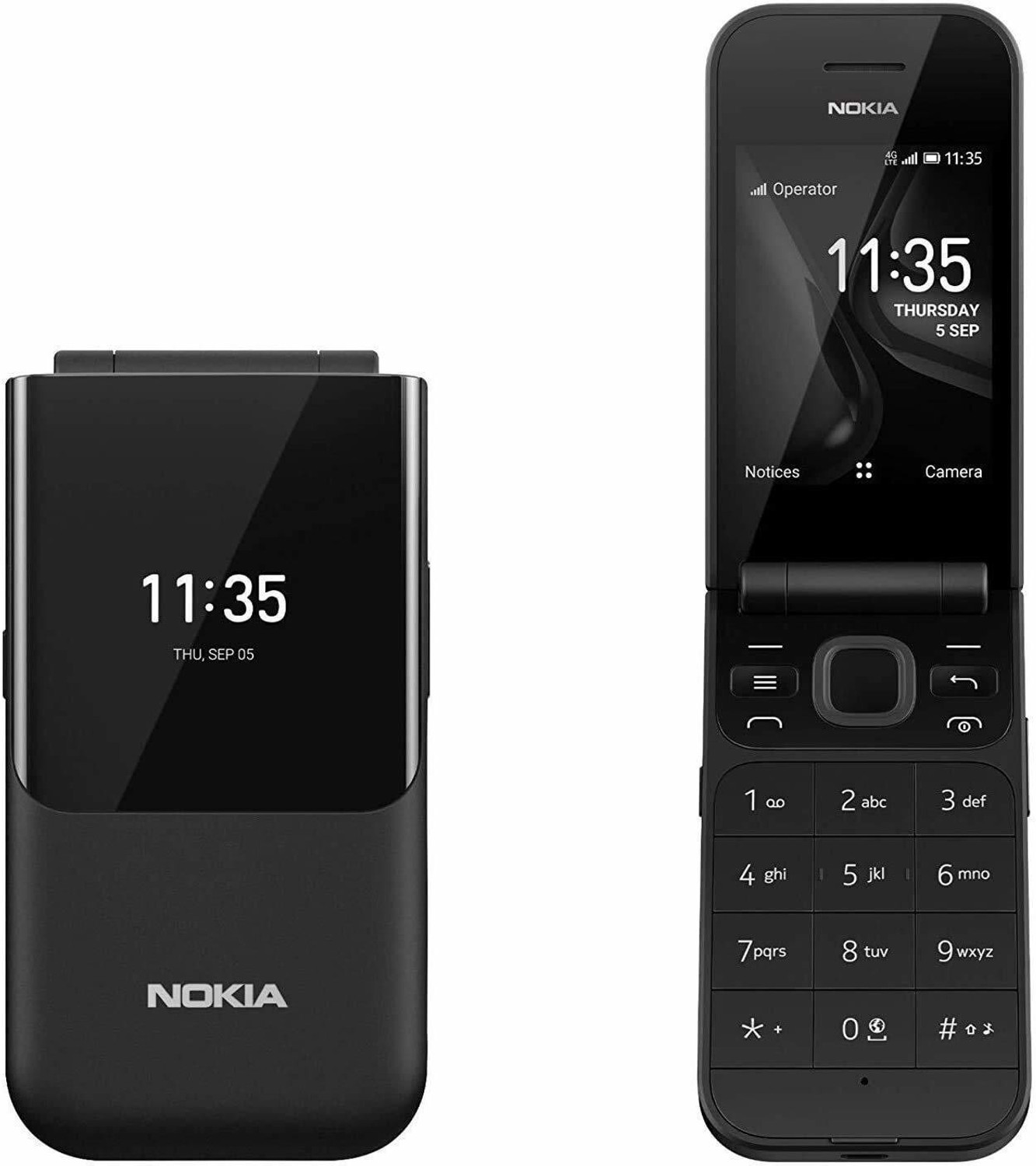 Image of Nokia 2720 Flip (Black, 4 GB) (512 MB RAM)