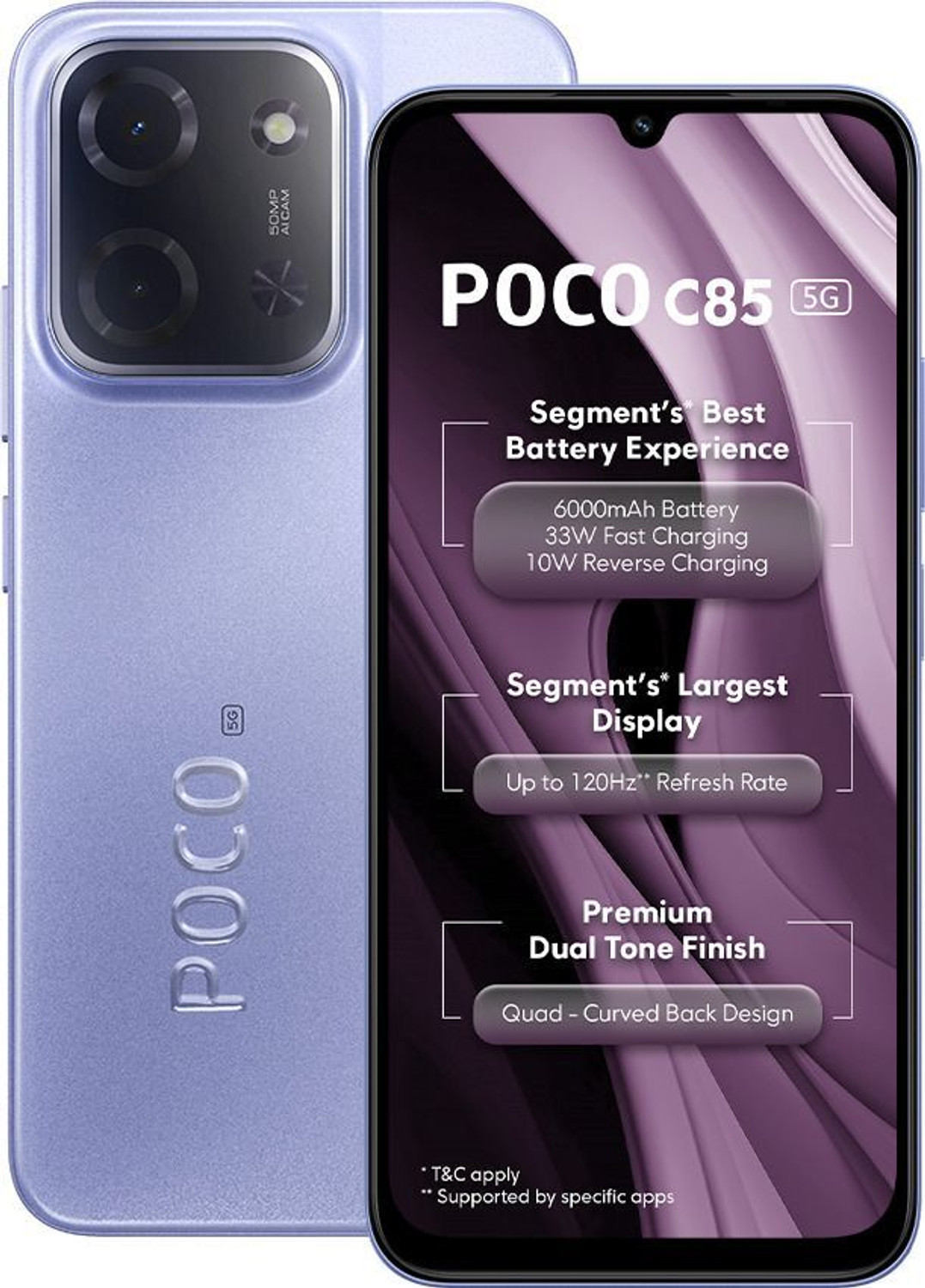 POCO C85 5G 128GB Mystic Purple - Image 6