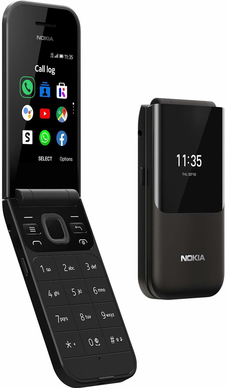 Image of Nokia 2720 Flip (Black, 4 GB) (512 MB RAM)
