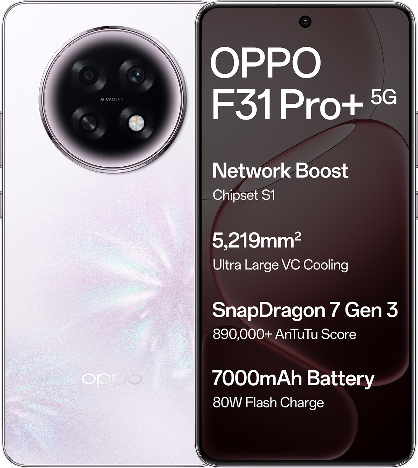 OPPO F31 Pro+ 5G 256GB 12GB RAM Pink - Image 1