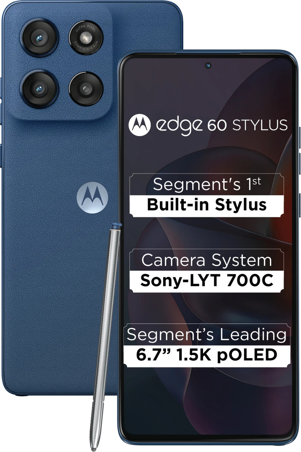 Motorola Edge 60 Stylus 256GB 8GB RAM Gibraltar Sea - Image 1