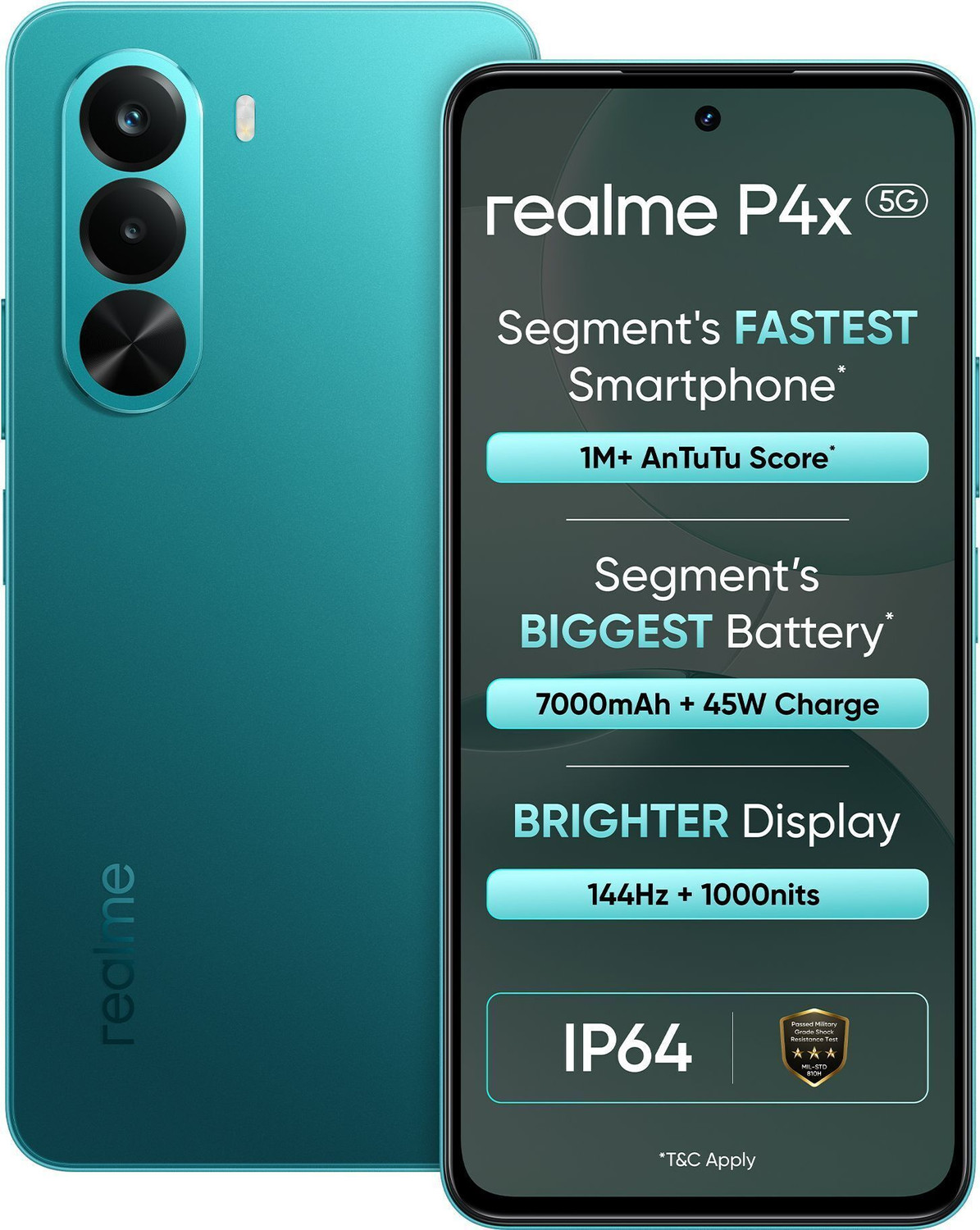 realme P4x 5G 128GB Lake Green - Image 6