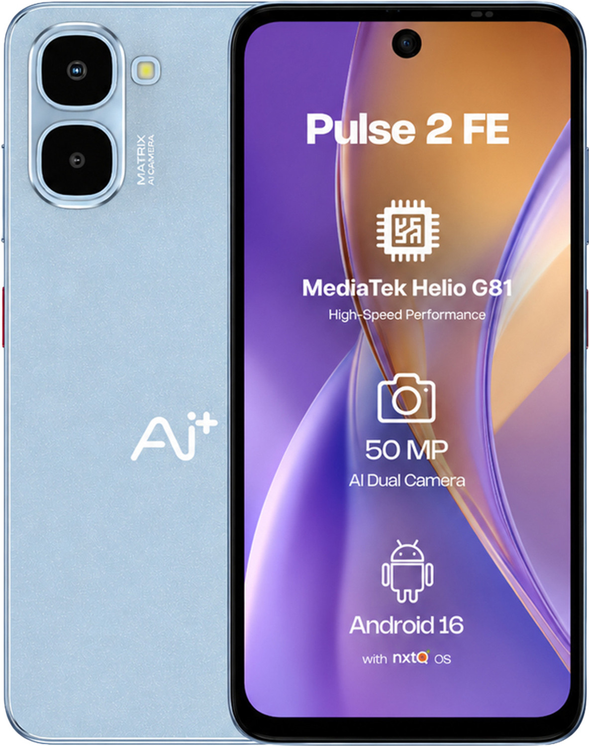 Ai+ Pulse 2 FE 64GB 4GB RAM Blue - Image 1