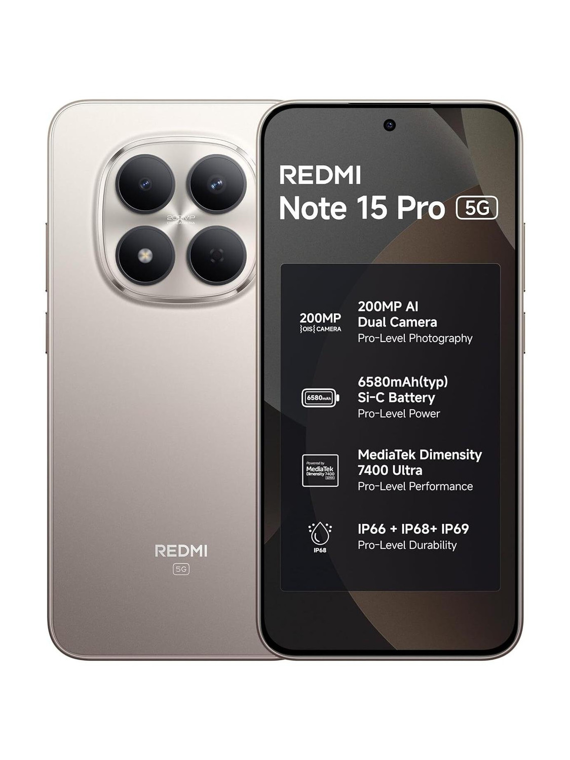 REDMI Note 15 Pro 5G (Silver Ash, 128 GB) (8 GB RAM) - Image 1