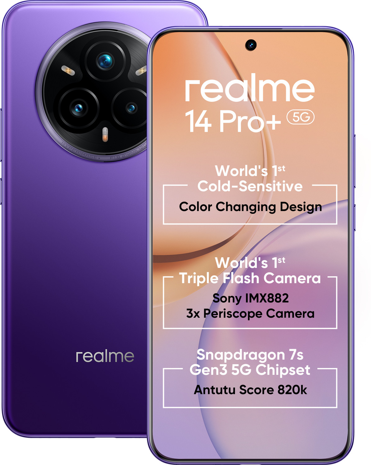 realme 14 Pro+ 5G 128GB Bikaner Purple - Image 6