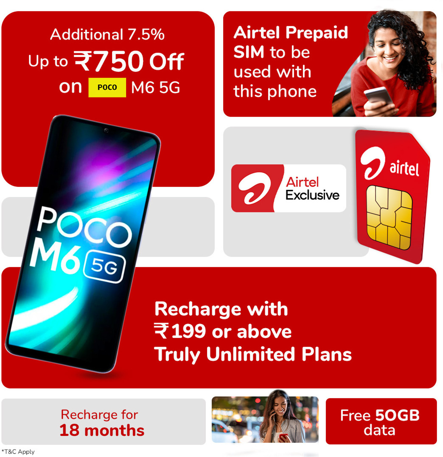 Image of POCO M6 5G (Orion Blue, 128 GB) (4 GB RAM)