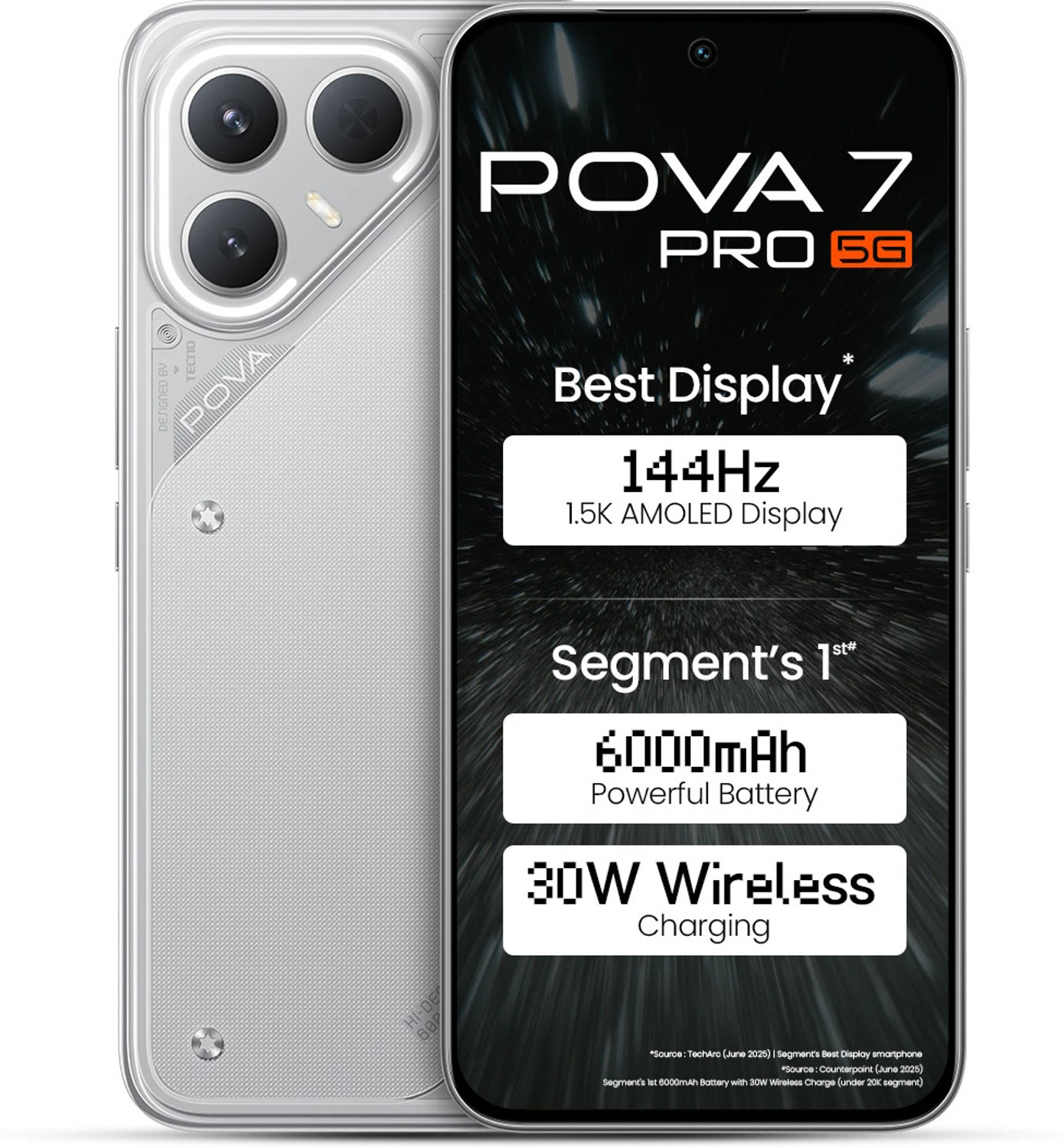 Tecno Pova 7 Pro 5G 256GB 8GB RAM Dynamic Grey - Image 1