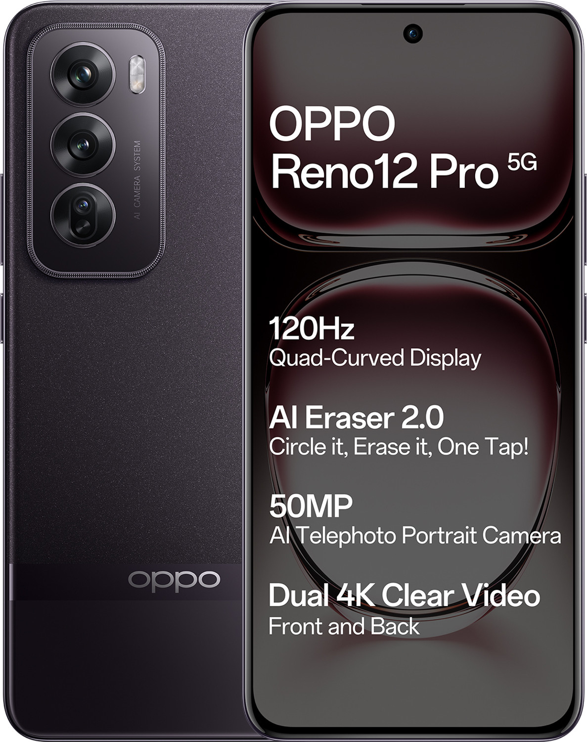 OPPO Reno 12 Pro 5G (Space Brown, 256 GB, 12 GB RAM) - Image 1