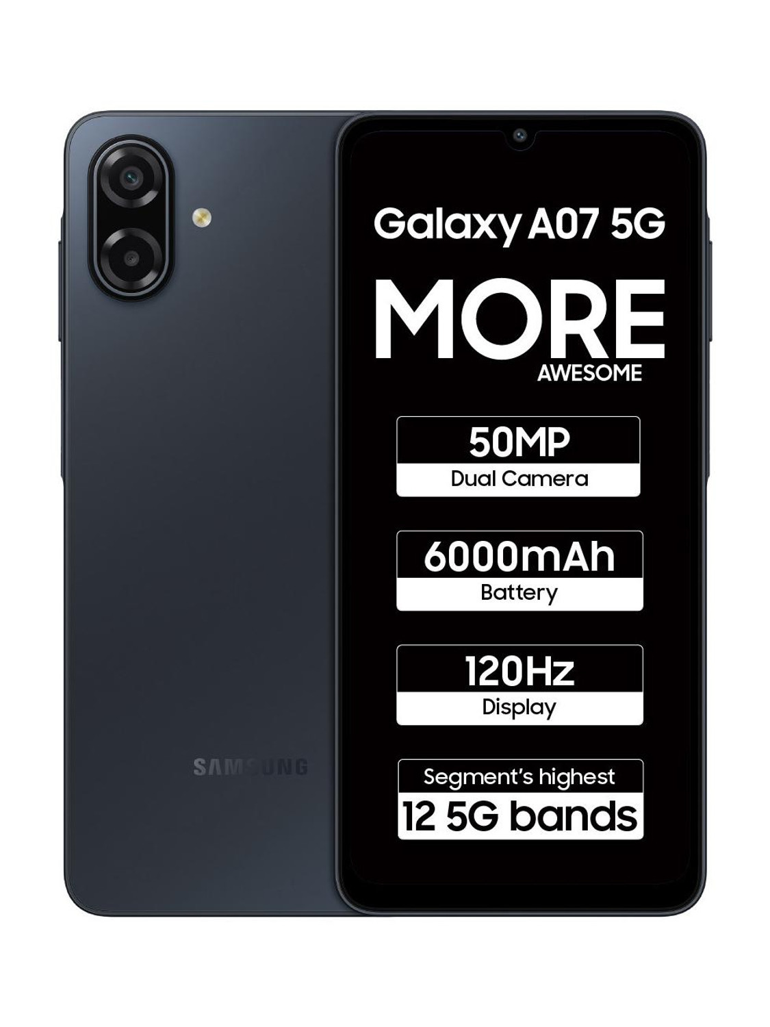 Samsung Galaxy A07 5G 128GB 6GB RAM Black - Image 1