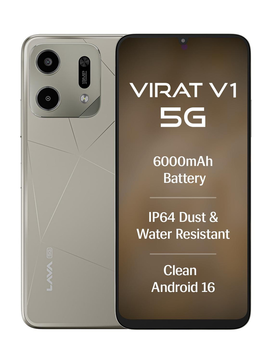 LAVA Virat V1 5G 64GB 4GB RAM Gold - Image 1