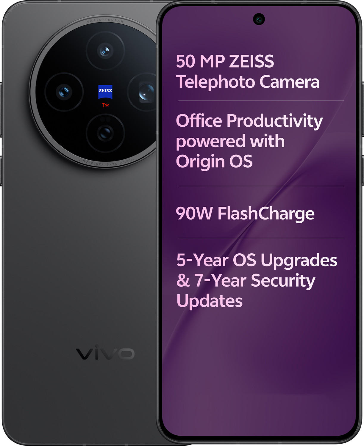 vivo X200T 12GB 256GB Stellar Black - Image 1