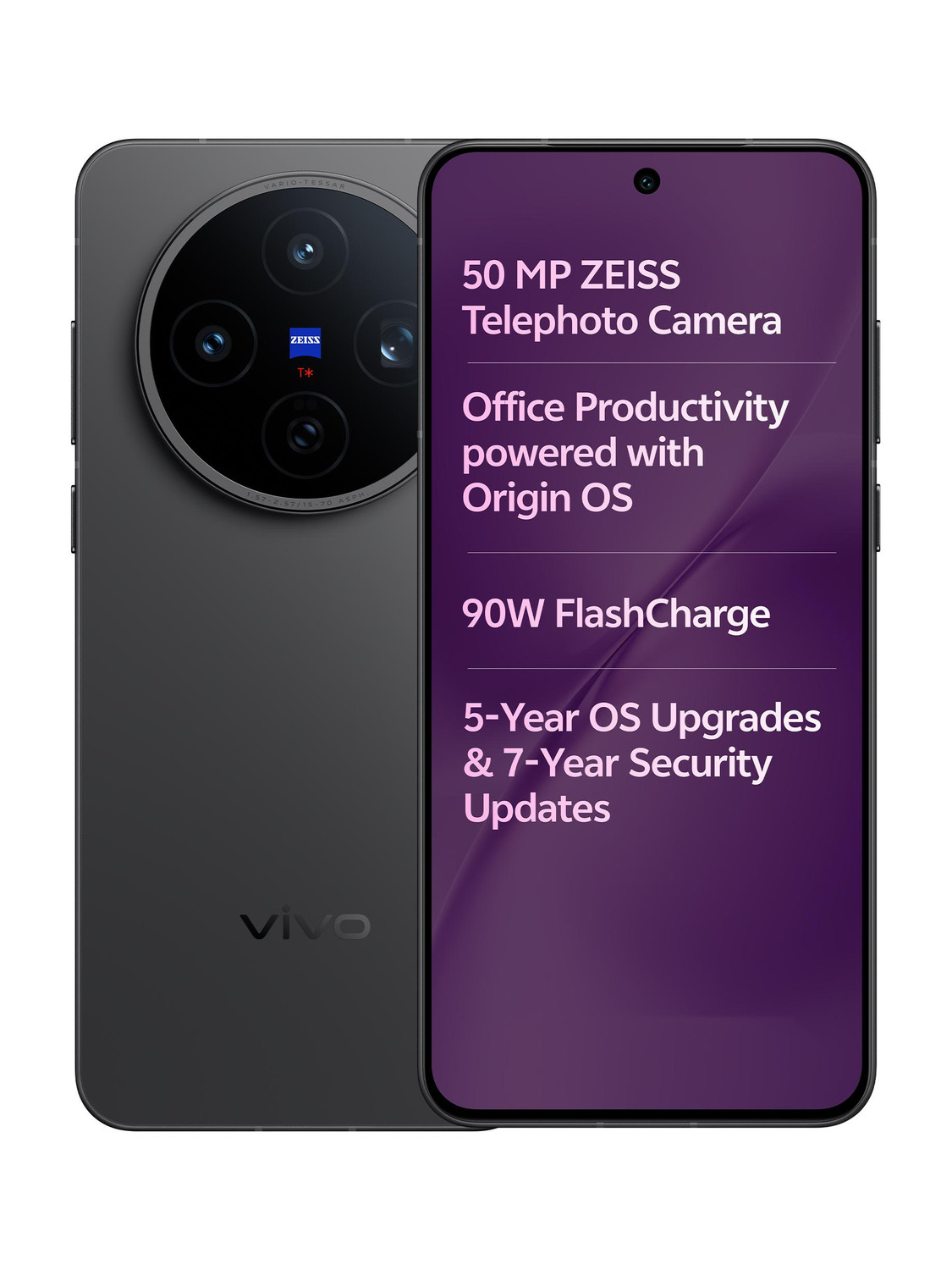 vivo X200T 12GB 256GB Stellar Black - Image 1