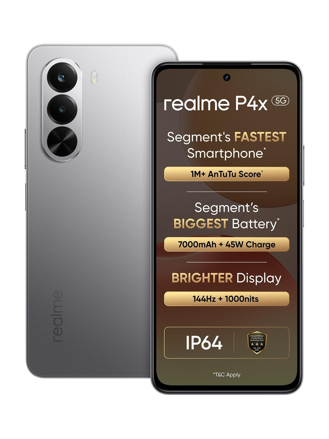 realme P4x 5G 128GB 6GB RAM Silver Pack of 4 · 5 g (20 g total) - Image 1