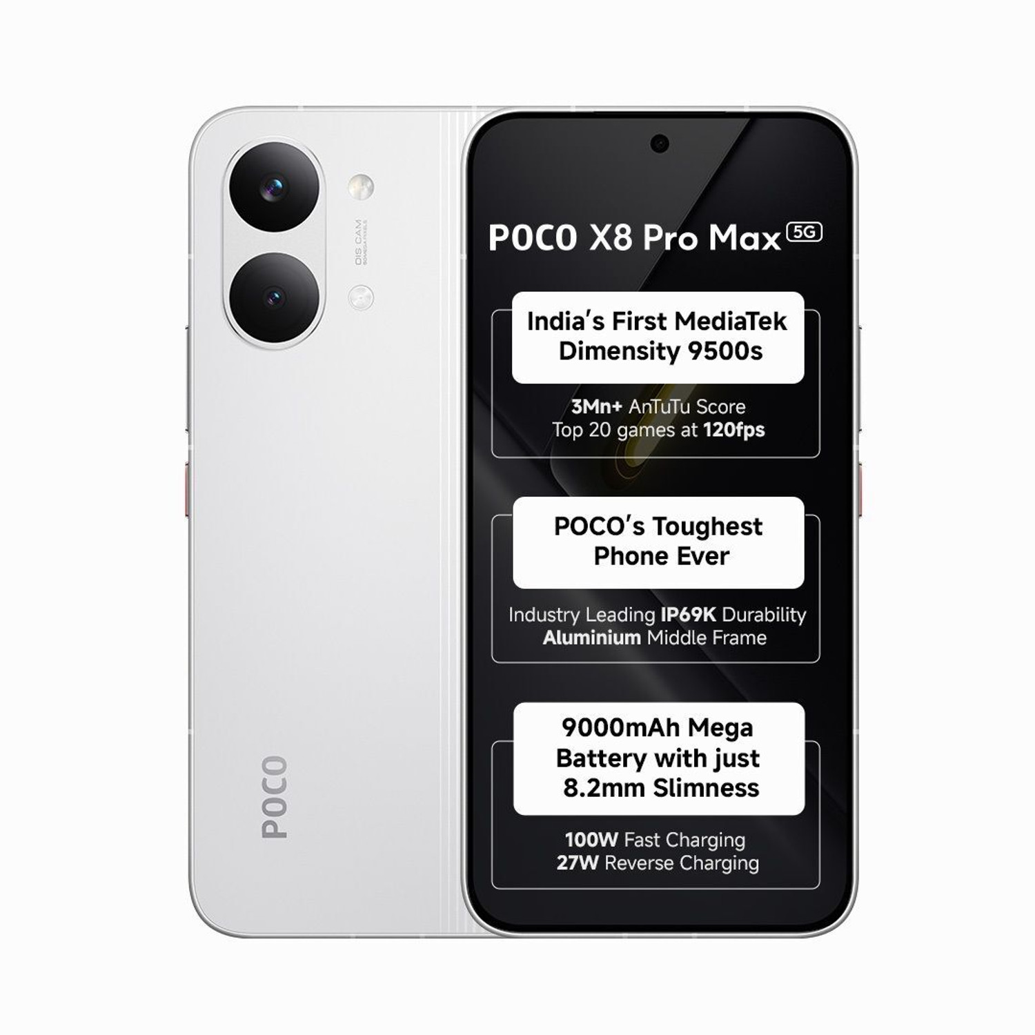POCO X8 Pro Max 256GB White - Image 1