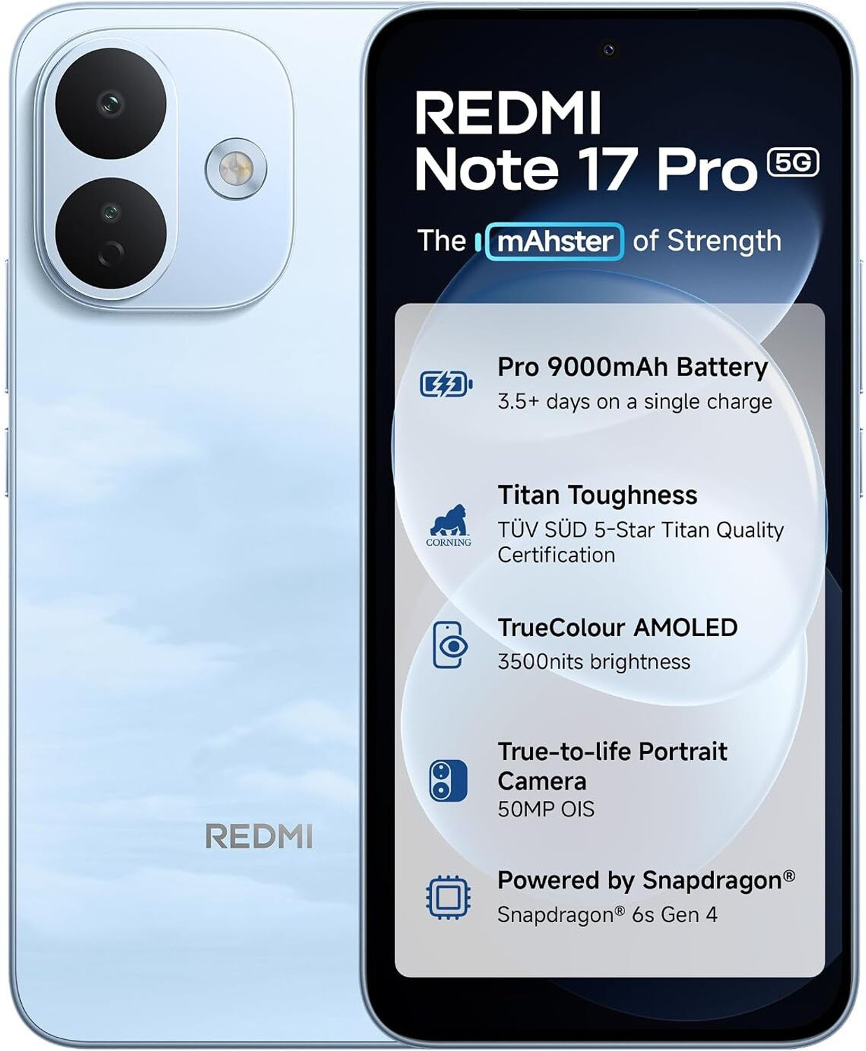 Redmi Note 17 Pro 5G 128GB 8GB RAM Cloud Blue - Image 1