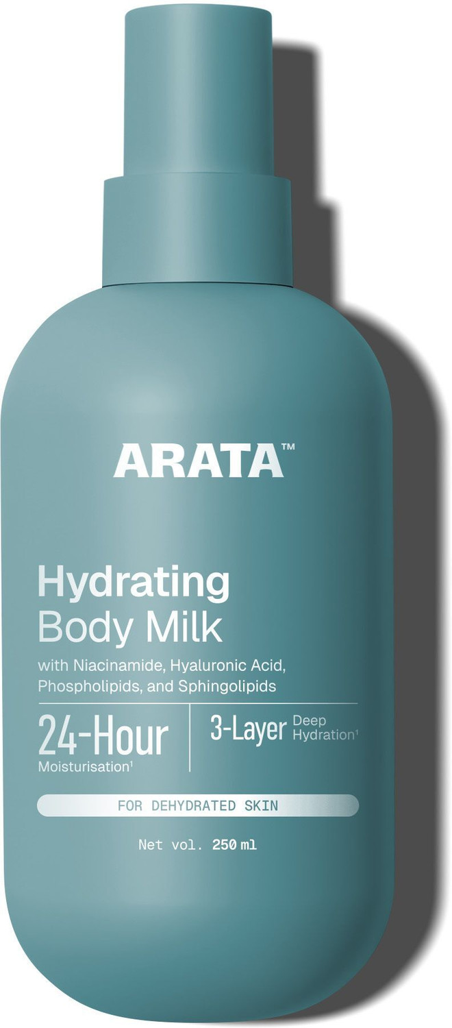 ARATA Niacinamide Body Milk | Hydrates & Brightens Dull, Dry Skin with Spray Ease (250 ml) - Image 1