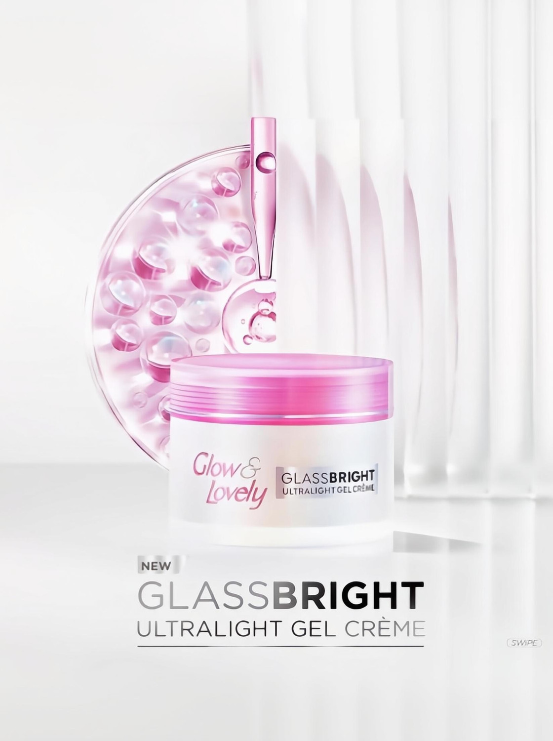 Glow & Lovely Ultra Light Glass Bright Gel Creme 50g - Image 3