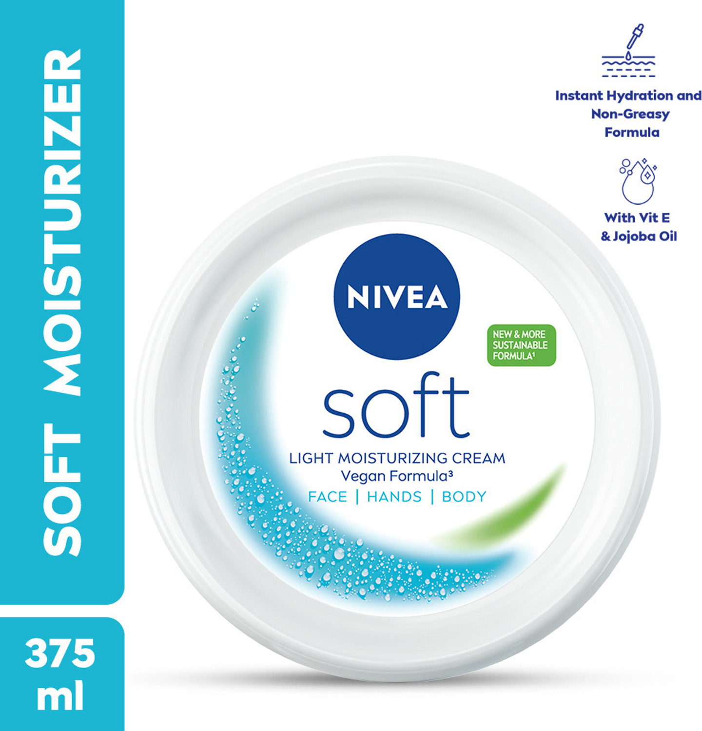 NIVEA Soft Moisturizing Cream 375ml - Image 6