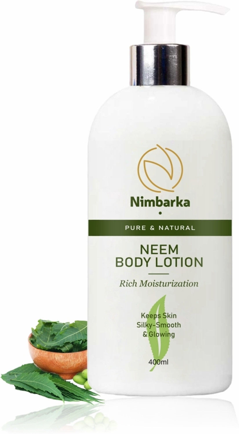 Image of NIMBARKA Neem & Tulsi Body Lotion Rich Moisture, Silky Smooth, Glowing Skin, Paraben-Free (400 ml)