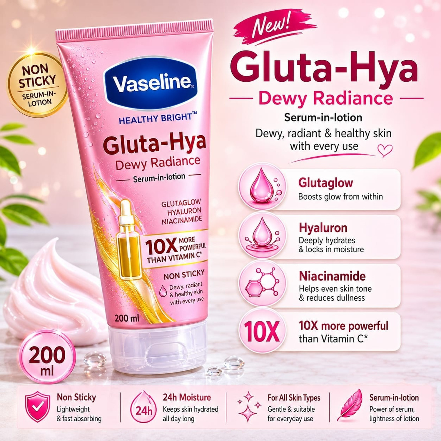 Image of Vaseline Healthy White Lightening With Vitamin B3 (200 ml)