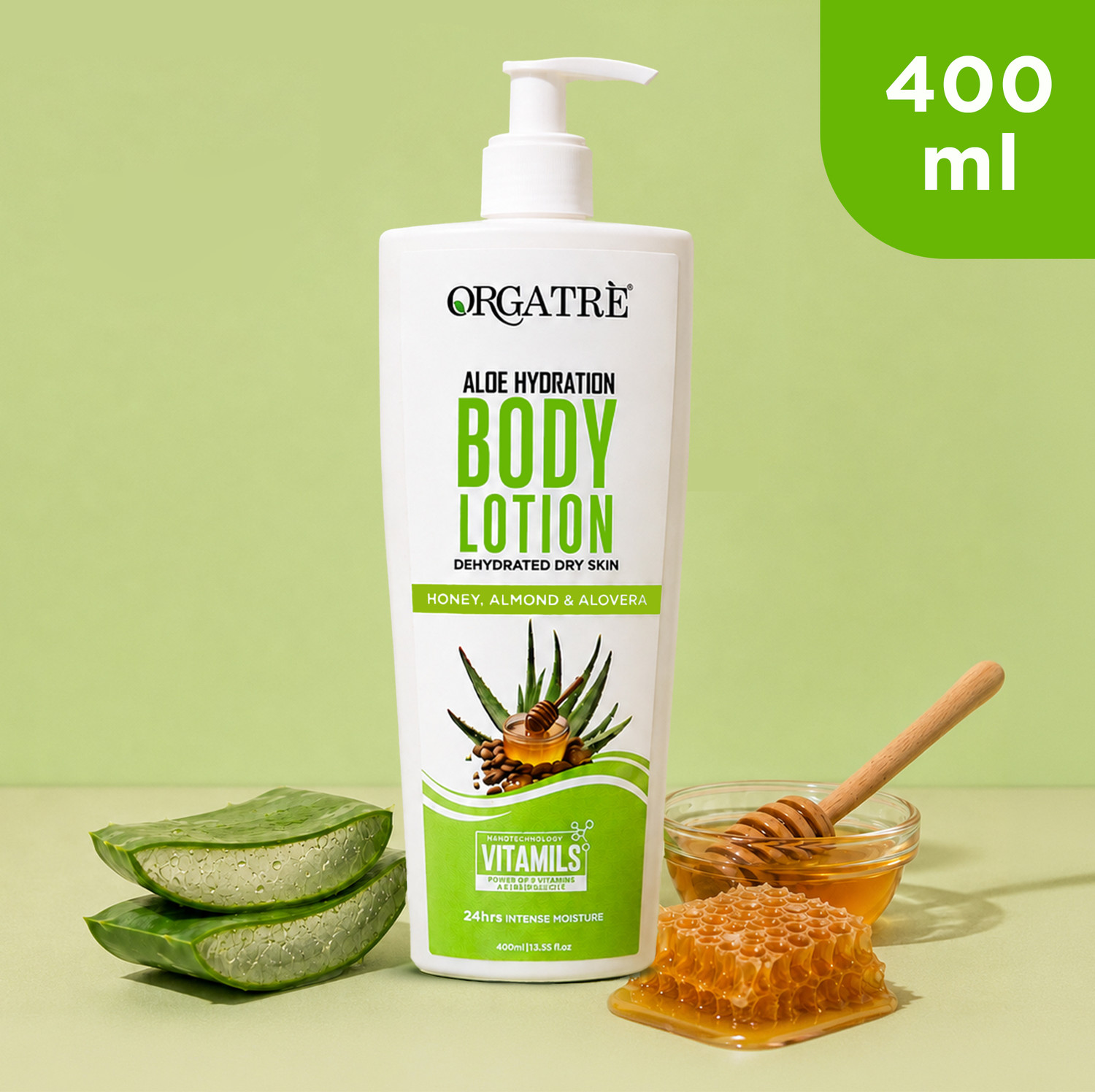 Image of NIMBARKA Neem & Tulsi Body Lotion Rich Moisture, Silky Smooth, Glowing Skin, Paraben-Free (400 ml)