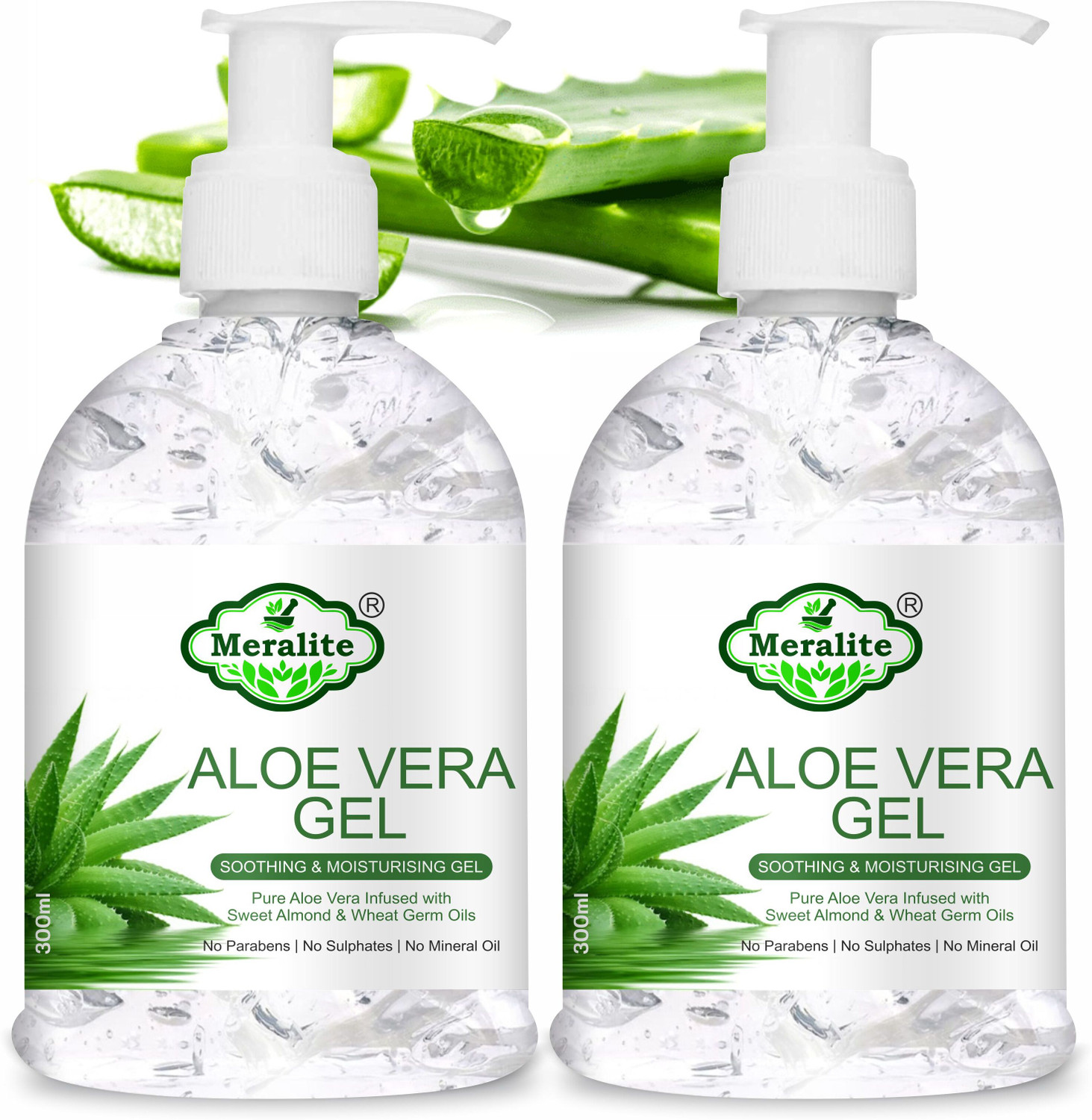 Meralite 100% Pure Aloe Vera Skin Gel 300 ml x 2 - Image 5