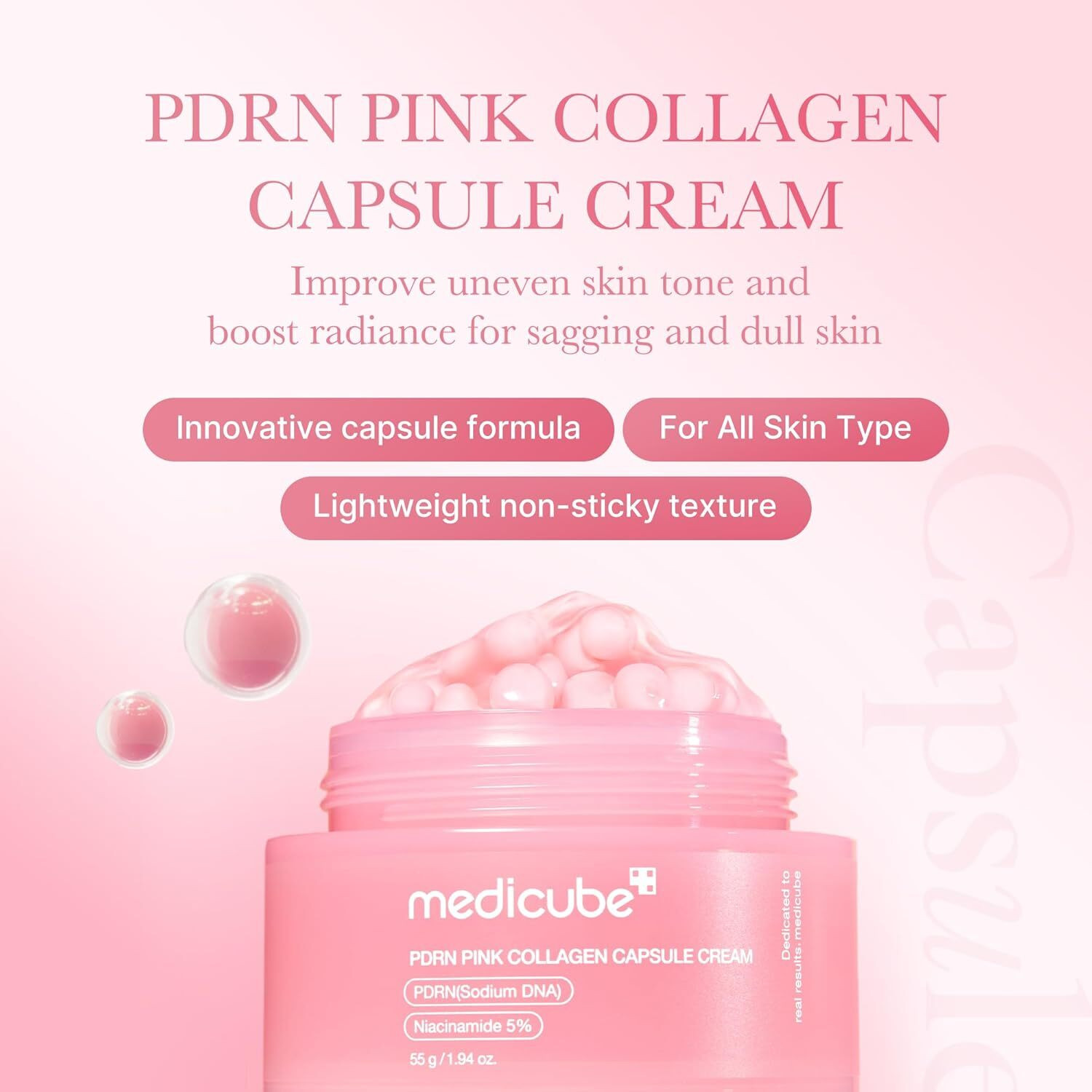 Image of Medicube Salmon DNA PDRN Pink Collagen Capsule Cream (55 g)
