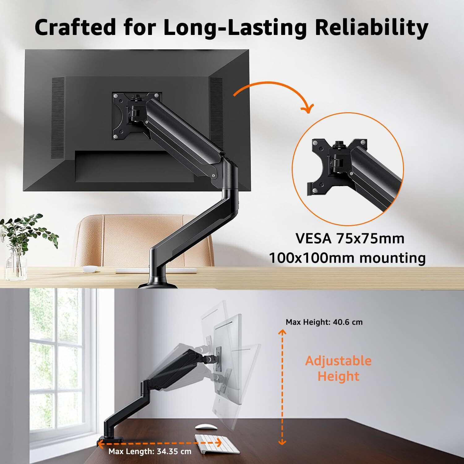 Image of NETLINK AB-MS-02 Desk Mount Monitor Arm