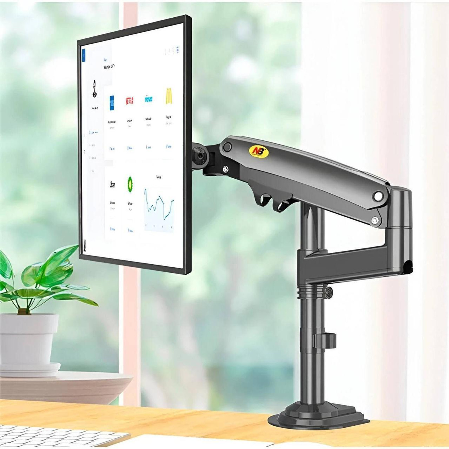 Image of NETLINK AB-MS-02 Desk Mount Monitor Arm
