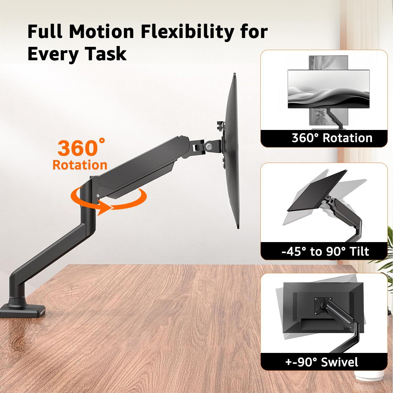 Image of NETLINK AB-MS-02 Desk Mount Monitor Arm