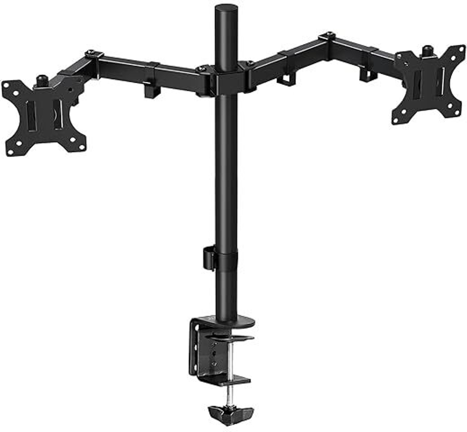 Image of FLOWLYF Wooden Monitor Arm /Spring Assisted Height Adjustability Mount for 17-32 inch Screen Desk Mount Monitor Arm