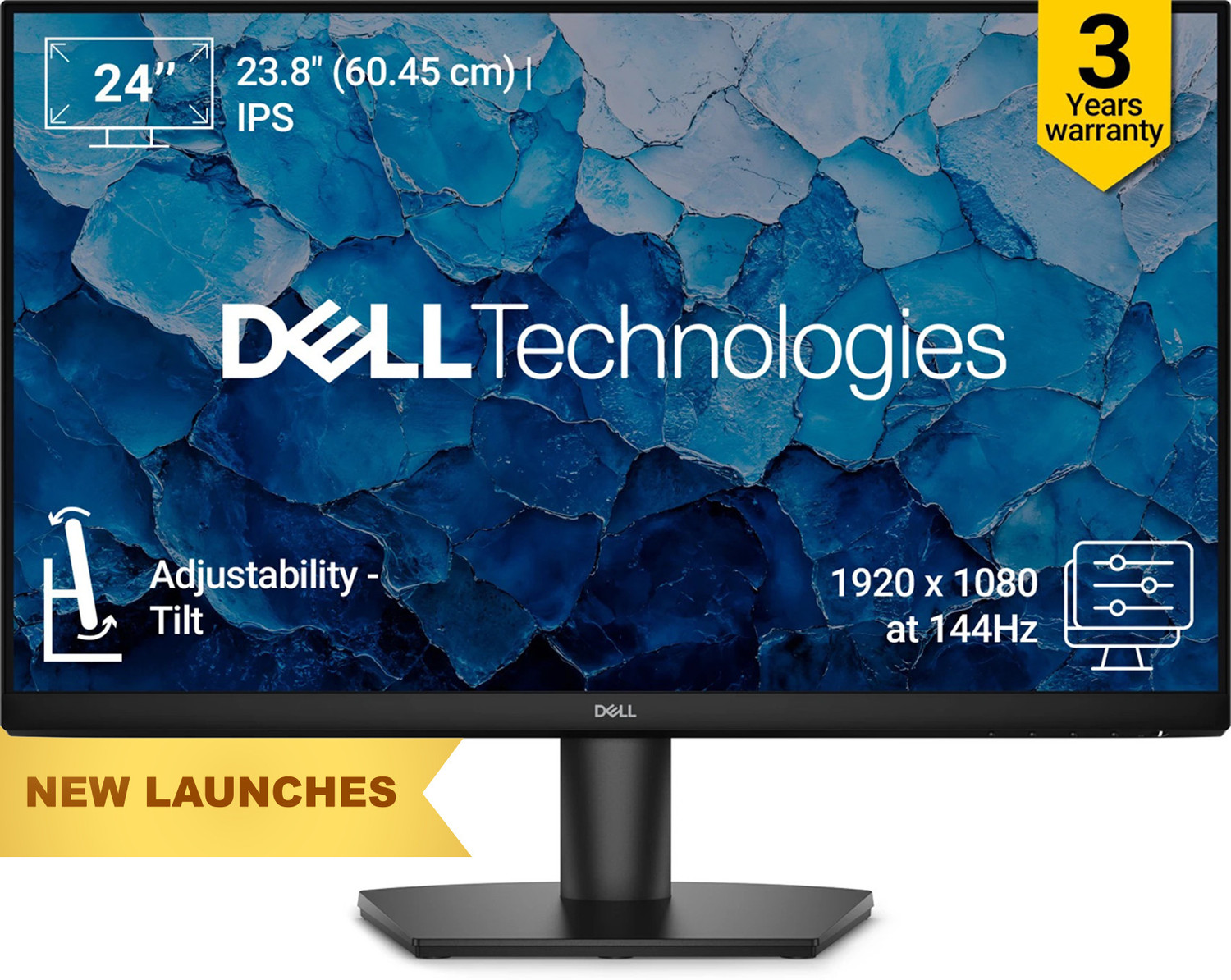 Image of DELL U2413 60.96 cm (24 inch) HD LED Backlit IPS Panel Monitor (U2413) (Response Time: 6 ms, 60 Hz Refresh Rate)