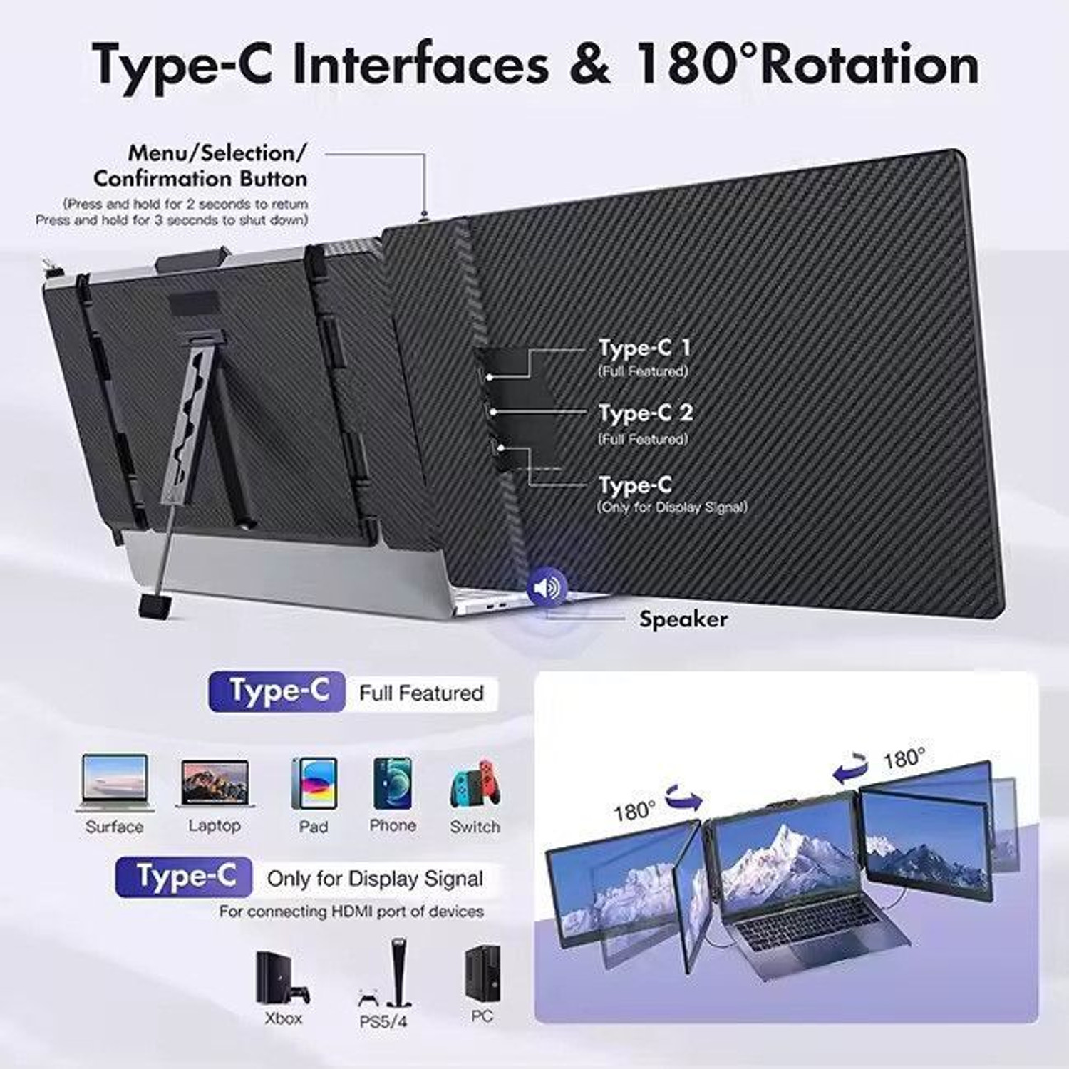 Image of MILLENNIUM TECHNOLOGY 35.56 cm (14 inch) HD LED Backlit IPS Panel Monitor (Laptop Screen Extender) (Response Time: 3 ms, 60 Hz Refresh Rate)