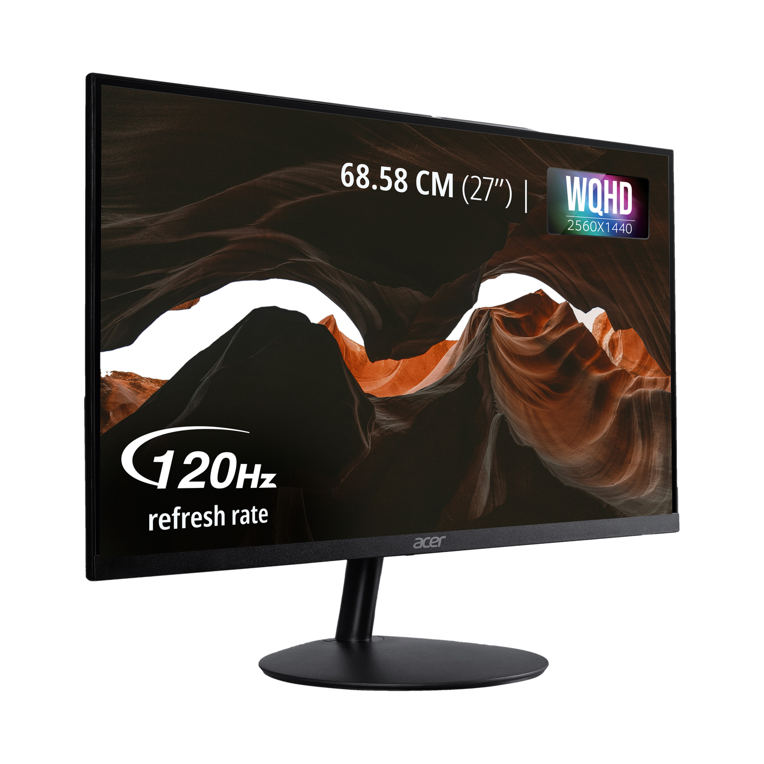 Image of ViewSonic SuperClear 2K QHD 68.58 cm (27 inch) Quad HD LED Backlit IPS Panel Gaming Monitor (VX2758A-2K-PRO-4- 2560x1440|NVIDIA G-Sync|sRGB 137%|Height,Swivel,Pivot|HDMI &DP) (Frameless, AMD Free Sync, Response Time: 1 ms, 180 Hz Refresh Rate)