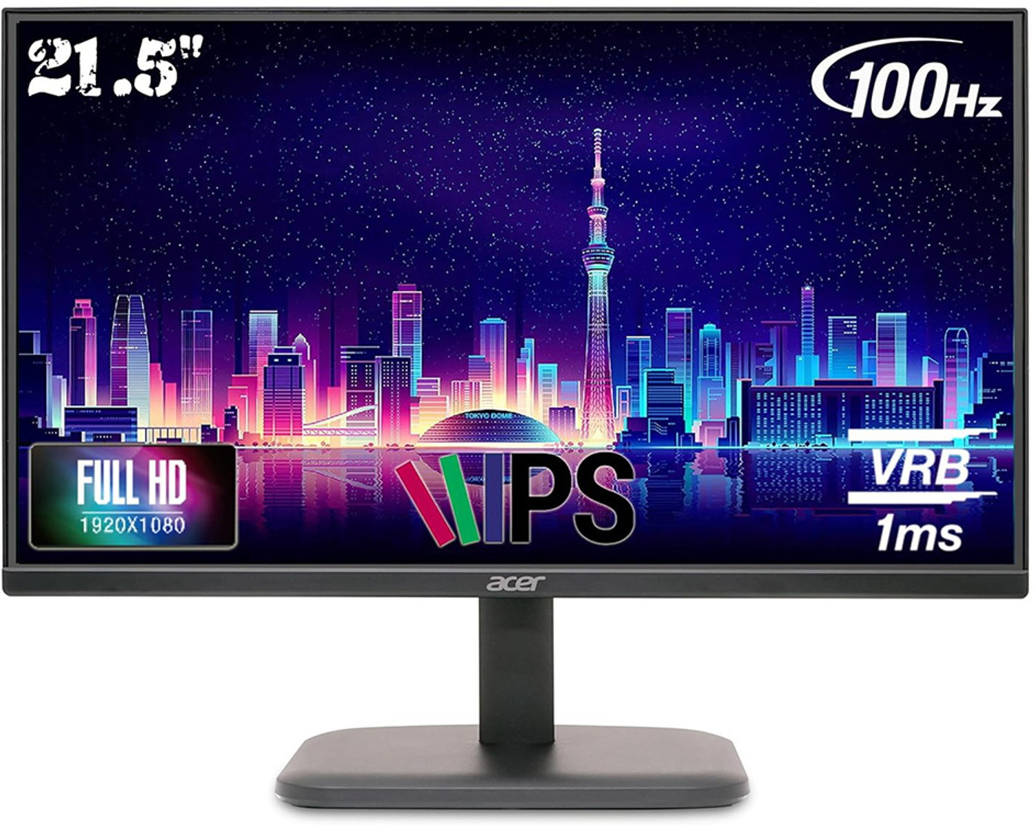 Image of Acer 54.61 cm (22 inch) Full HD LED Backlit IPS Panel Monitor (B227Q) (Adaptive Sync, Response Time: 4 ms, 75 Hz Refresh Rate)