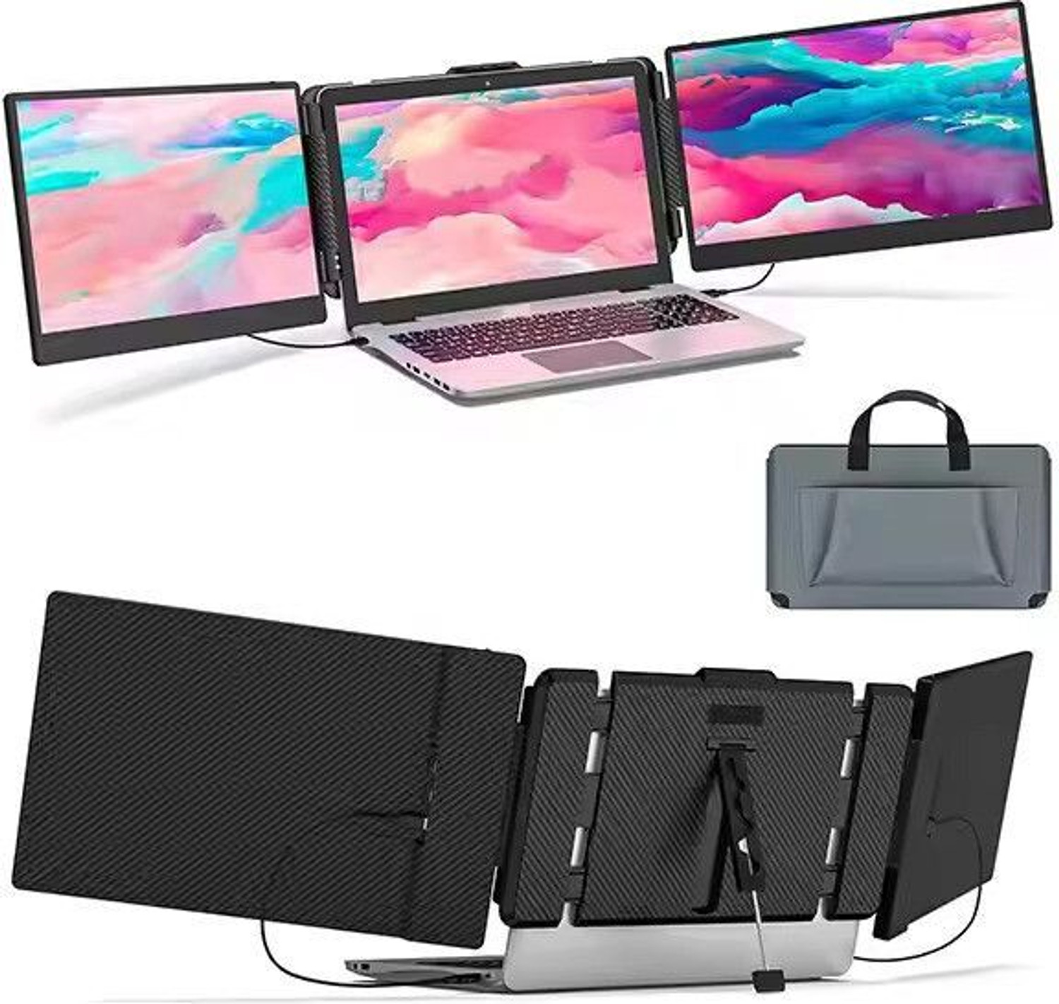 Image of MILLENNIUM TECHNOLOGY 35.56 cm (14 inch) HD LED Backlit IPS Panel Monitor (Laptop Screen Extender) (Response Time: 3 ms, 60 Hz Refresh Rate)