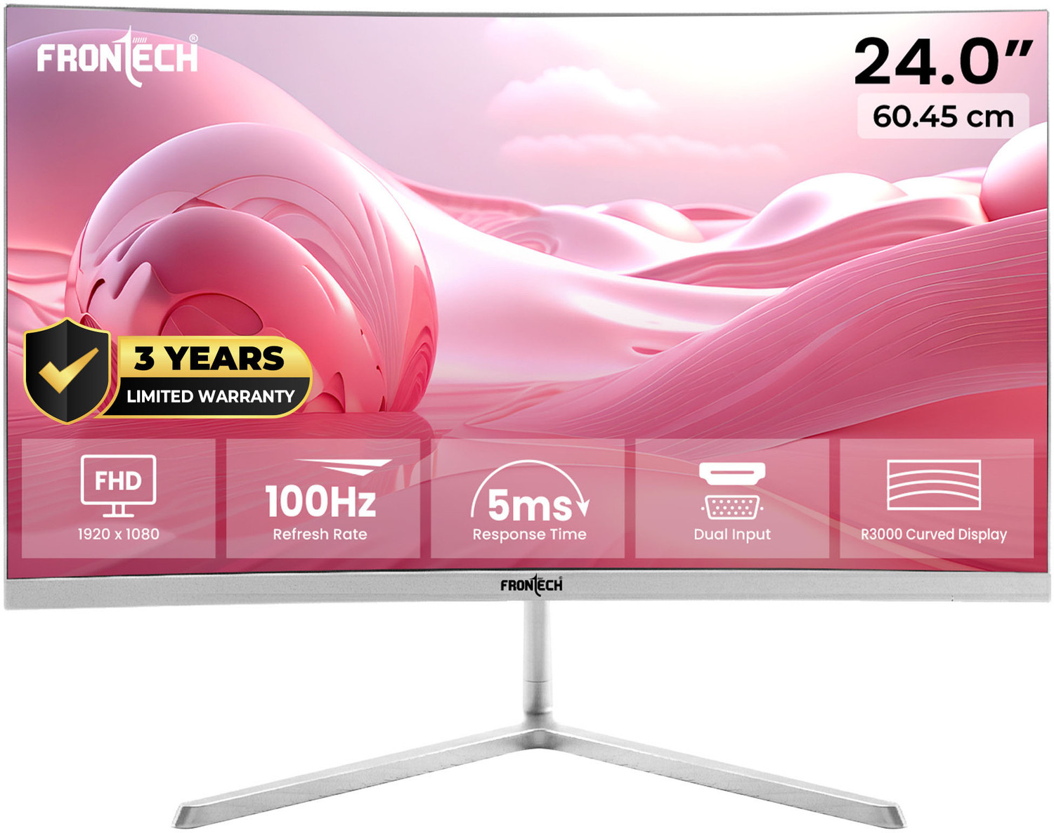 Frontech Ultima 24 inch Dual HDMI & VGA Monitor - Image 1