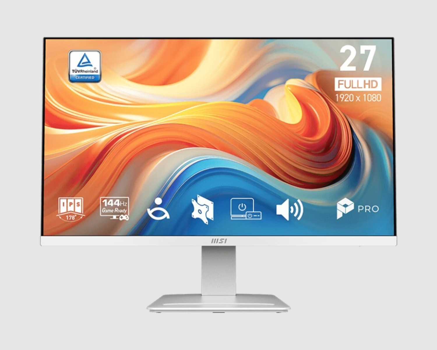 Image of MSI Modern Series 68.58 cm (27 inch) Full HD LED Backlit IPS Panel Monitor (MD272XP) (Adaptive Sync, Response Time: 1 ms, 100 Hz Refresh Rate)