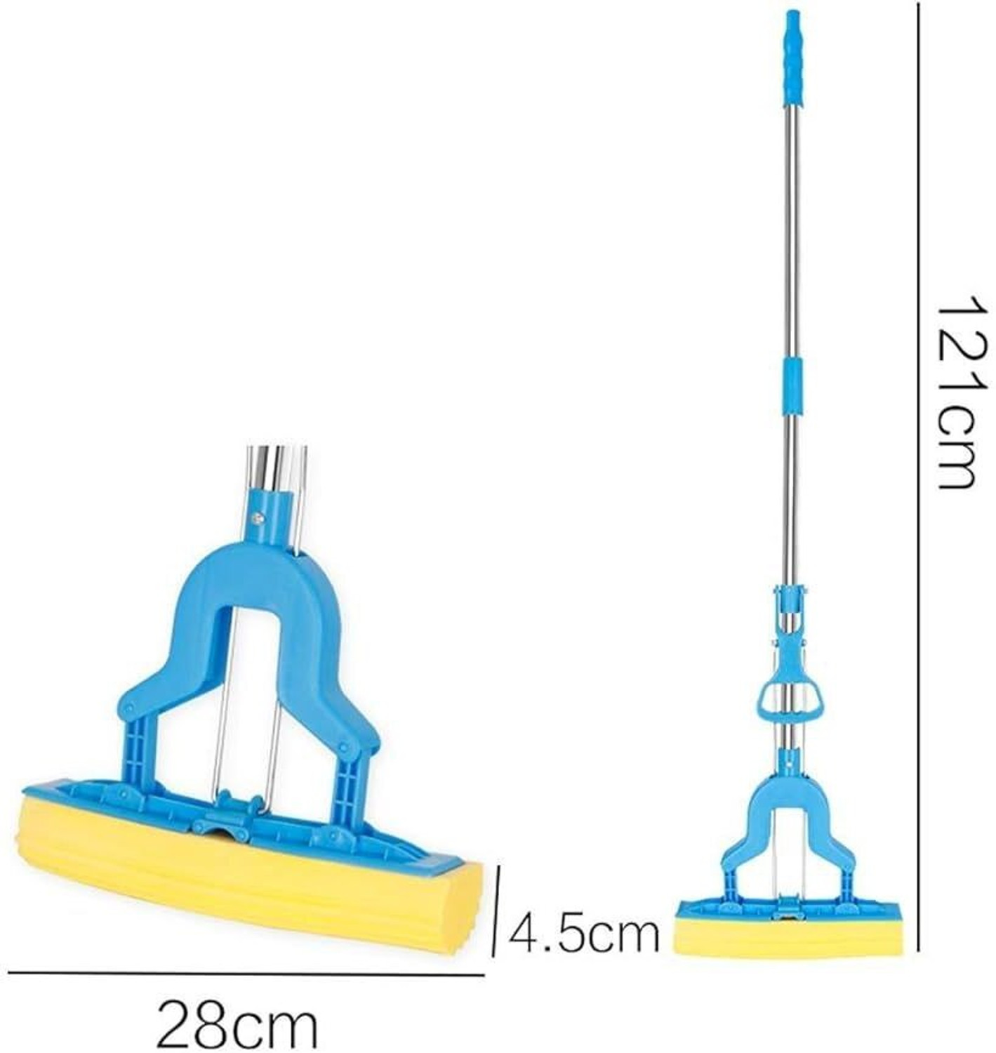 Image of J S R Premium PVA Sponge Mop with Long Handle | Super Absorbent Floor Wet & Dry Mop (Multicolor)