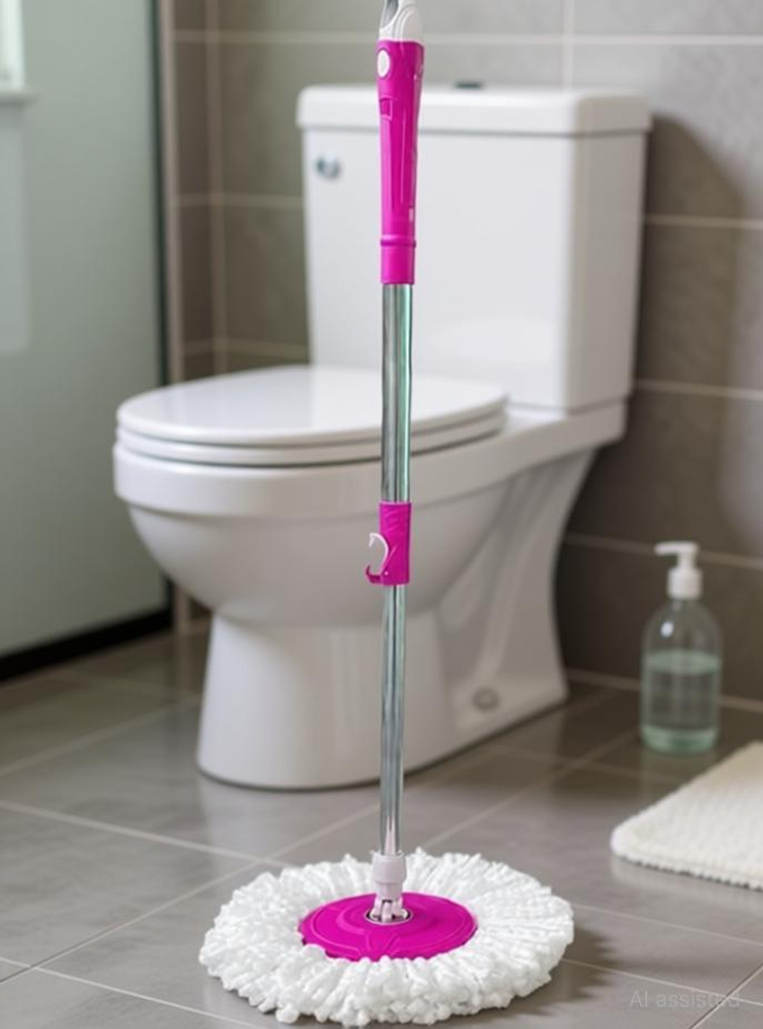 Image of Pranay's Kleanup Smart Spin Mop-Mop Stick|Wet & Dry Cleaning Mop|Mops Pocha 1 Microfiber Refill Mop Set (Blue)