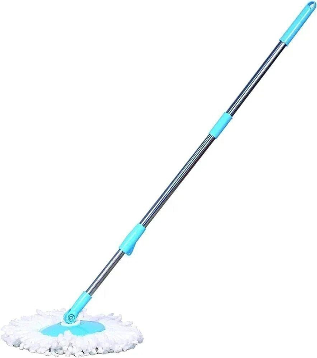 Image of 3G Clean 3 G CLEAN Spin Mop Set with Twin Bucket, Plastic, Microfiber, Blue Mop Set (Blue)