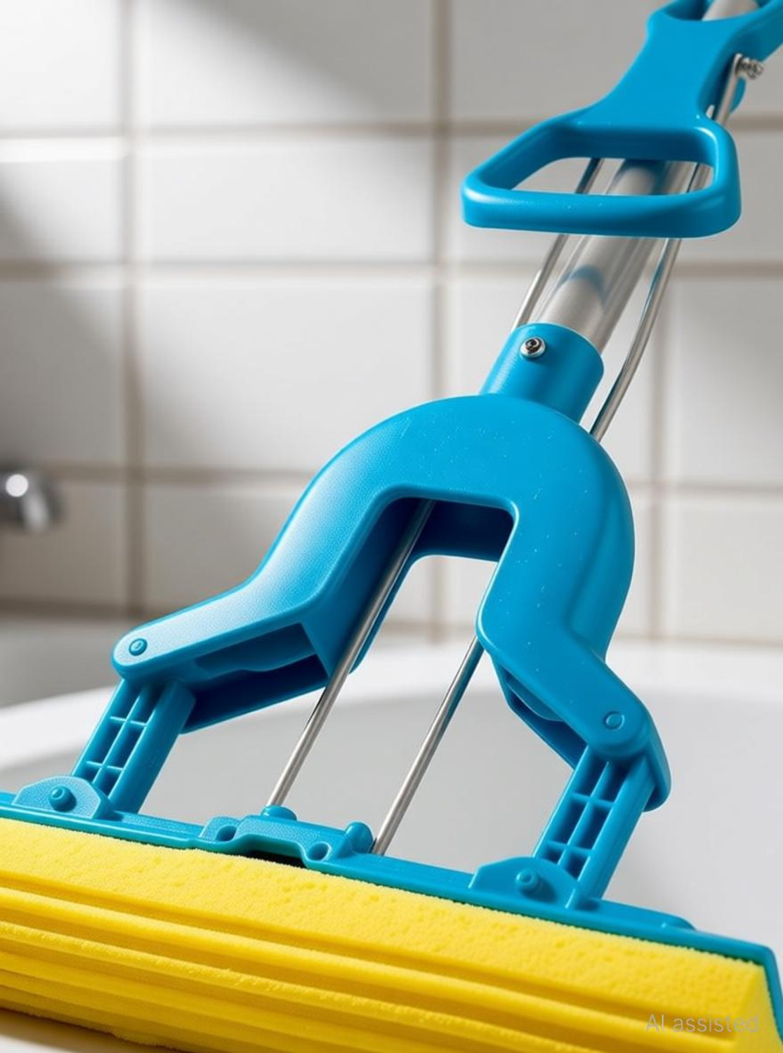 Image of J S R Premium PVA Sponge Mop with Long Handle | Super Absorbent Floor Wet & Dry Mop (Multicolor)