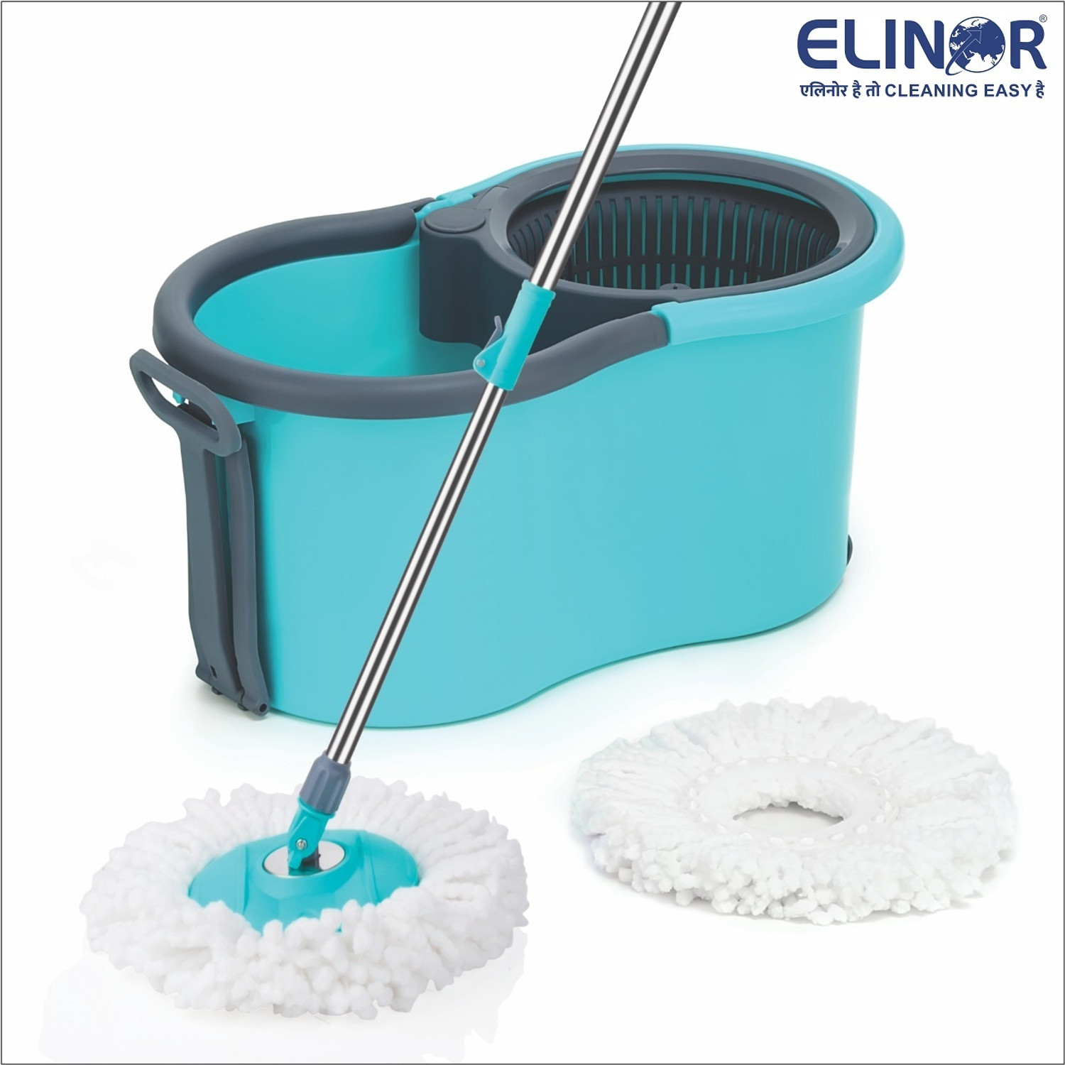 Image of V-MOP Double Bucket Mop Mop Set (Blue)