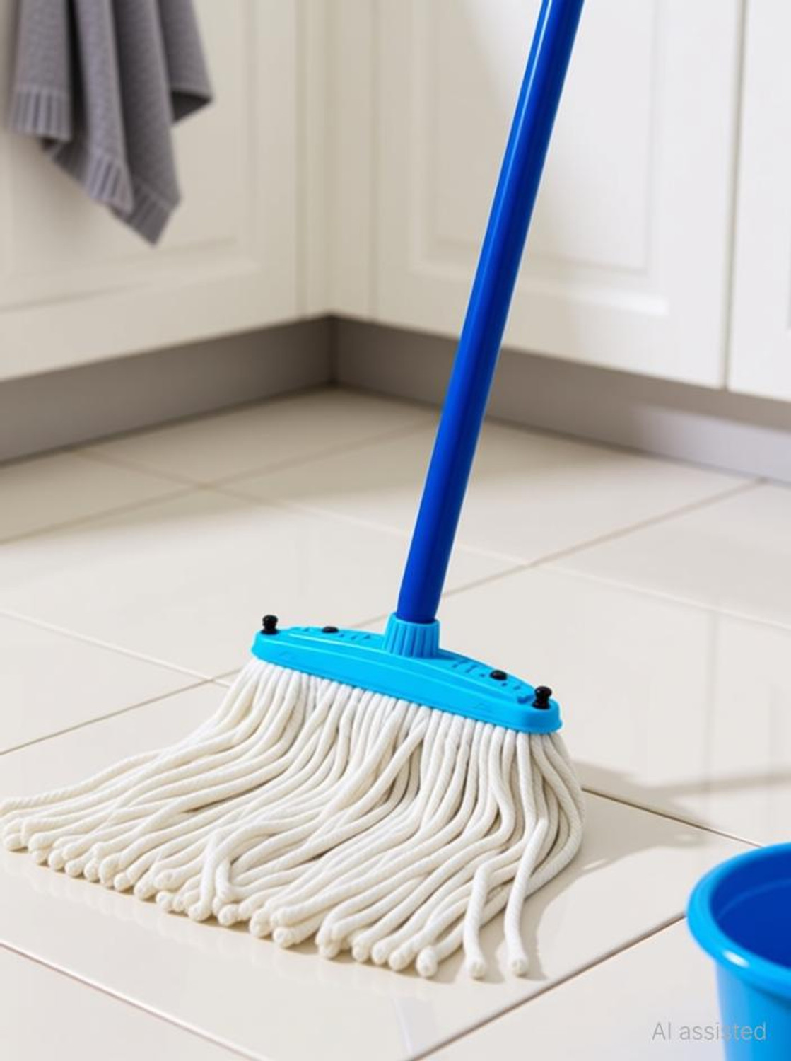 Image of Pranay's Kleanup Smart Spin Mop-Mop Stick|Wet & Dry Cleaning Mop|Mops Pocha 1 Microfiber Refill Mop Set (Blue)