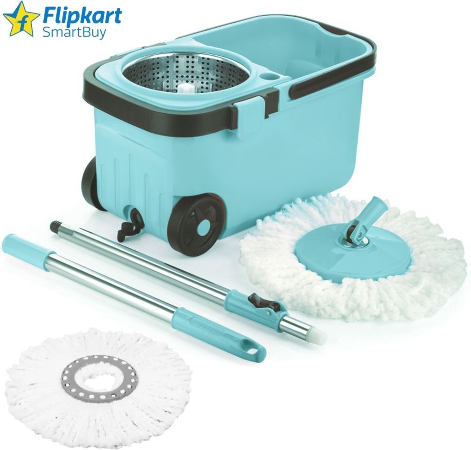 Image of V-MOP Double Bucket Mop Mop Set (Blue)