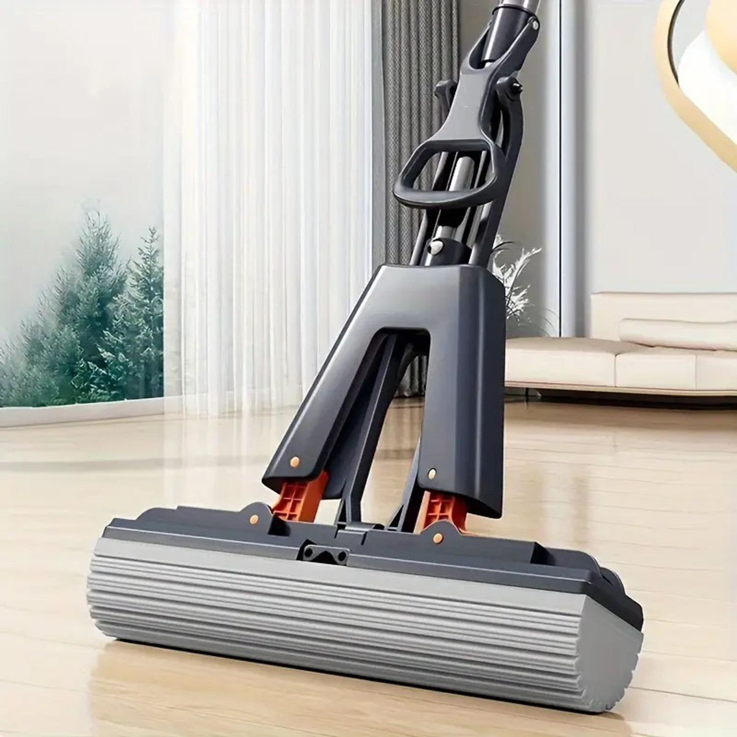 Image of SUPERSTUD 2 in 1 Dehydrated Floor Cleaning Mop || Self-Wringing Floor Mop Wet & Dry Mop (Green)