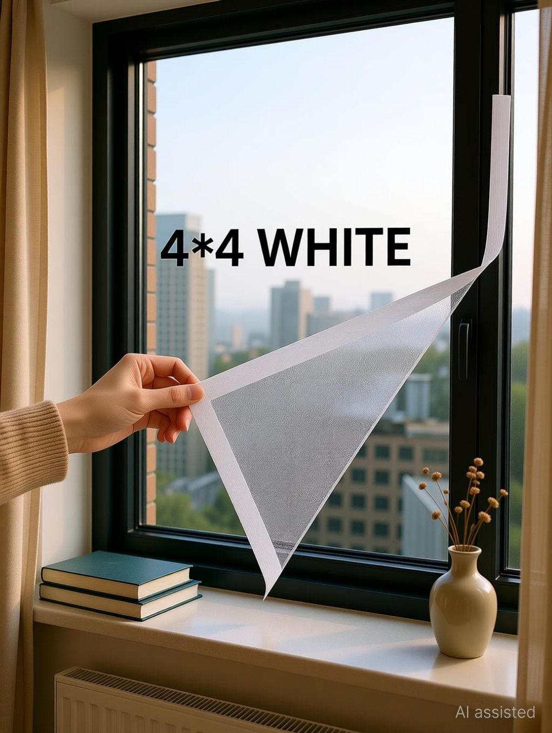 Image of SAFE HAVEN 3x4 Ft White Mosquito Net for Window | Polyester Washable Window Mosquito Net HDPE - High Density Poly Ethylene Washable Adults Mosquito Net (WHITE 3X4 FT, Frame Hung)