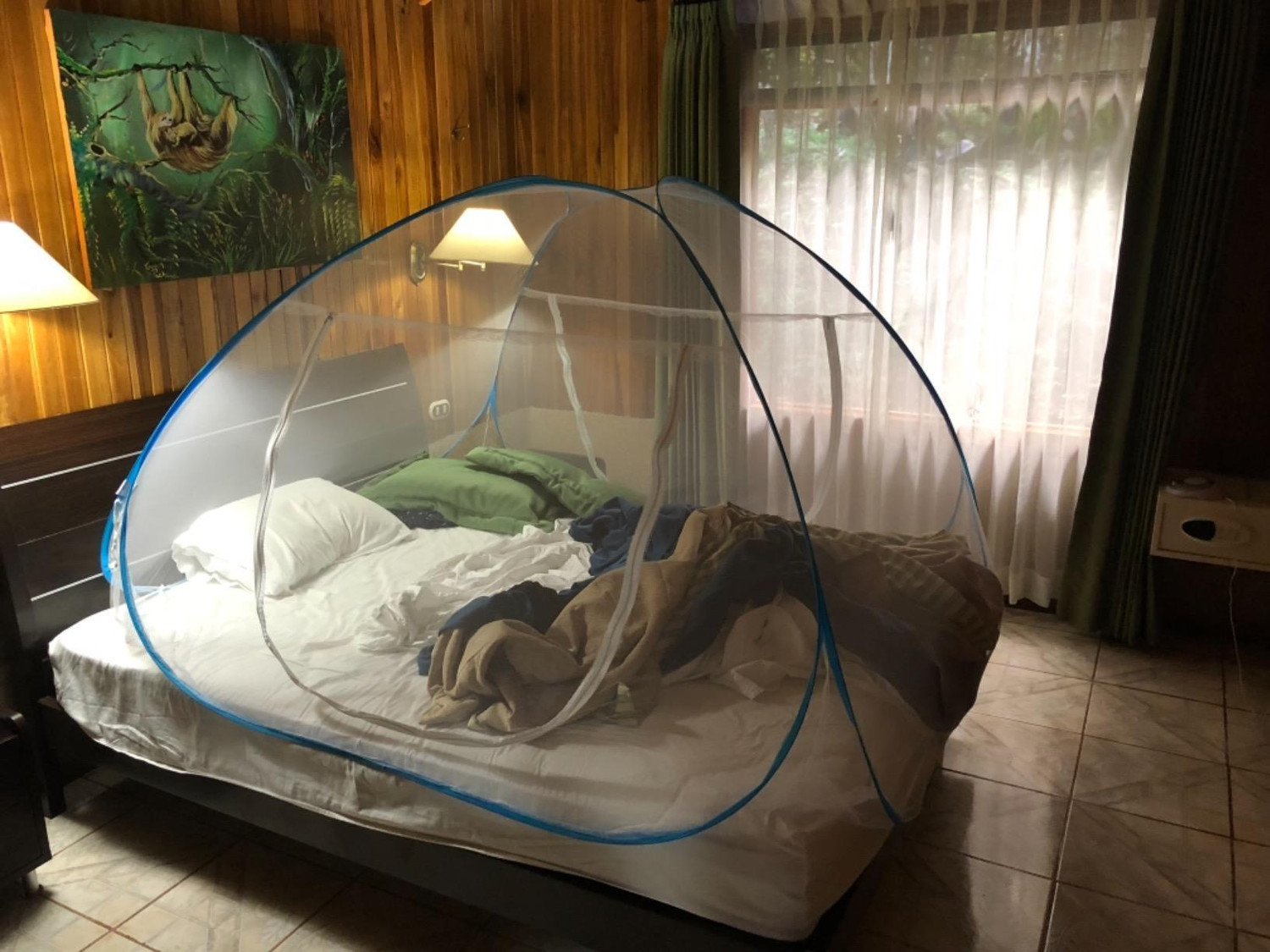 Image of AmazingHind Double Bed Mosquito Net 6.5Ft X 6.5Ft X 4.5Ft Machhardani New Model Polyester Washable Adults Mosquito Net (White, Tent)